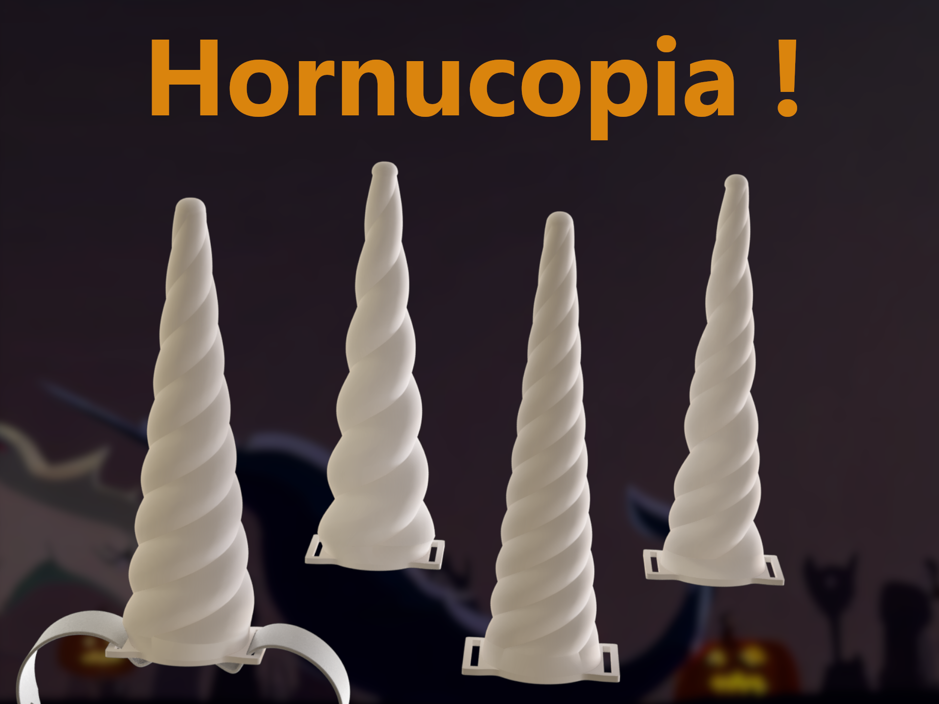 Hornucopia: Parametric Unicorn / Narwhal Horns