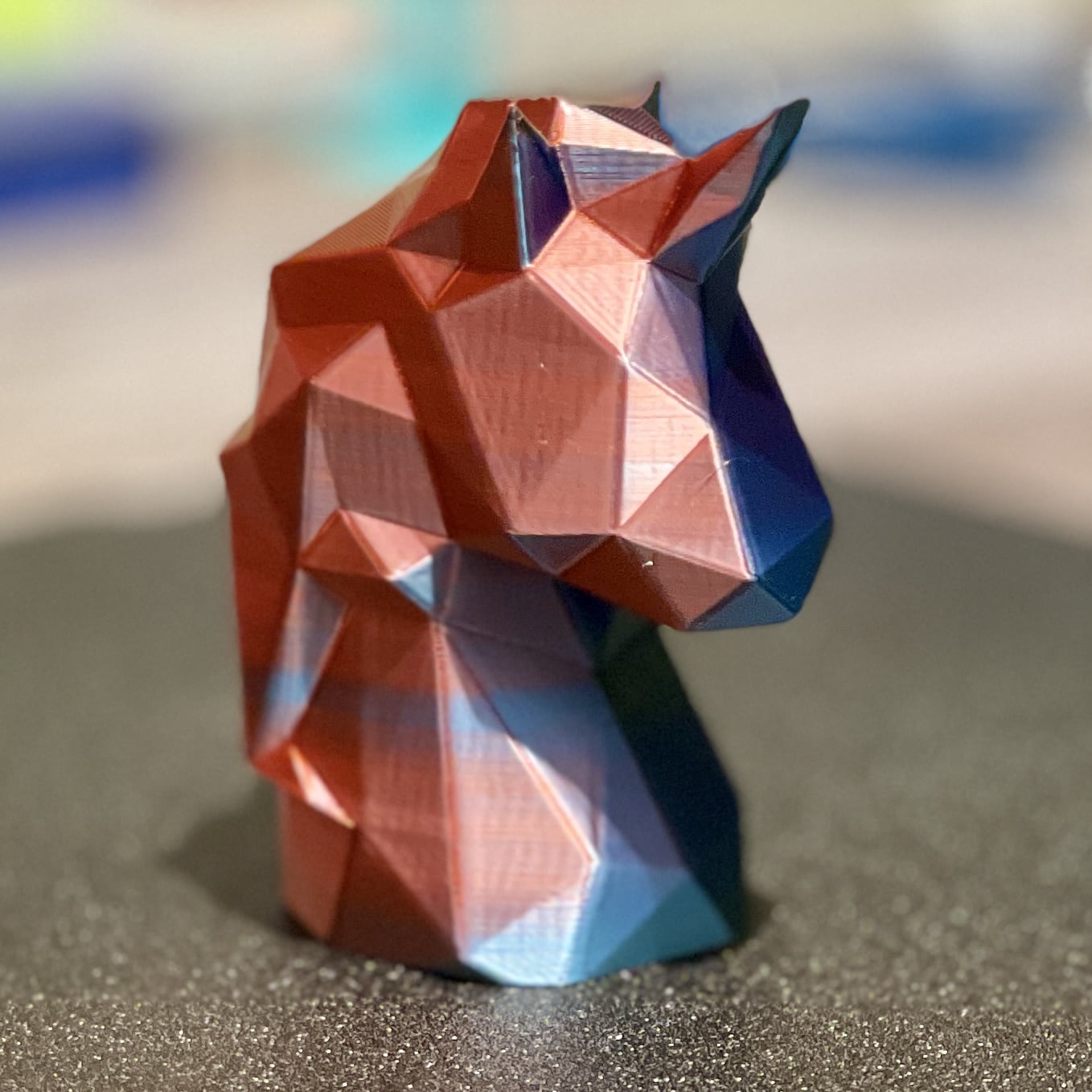 Low Poly Unicorn Sculpture