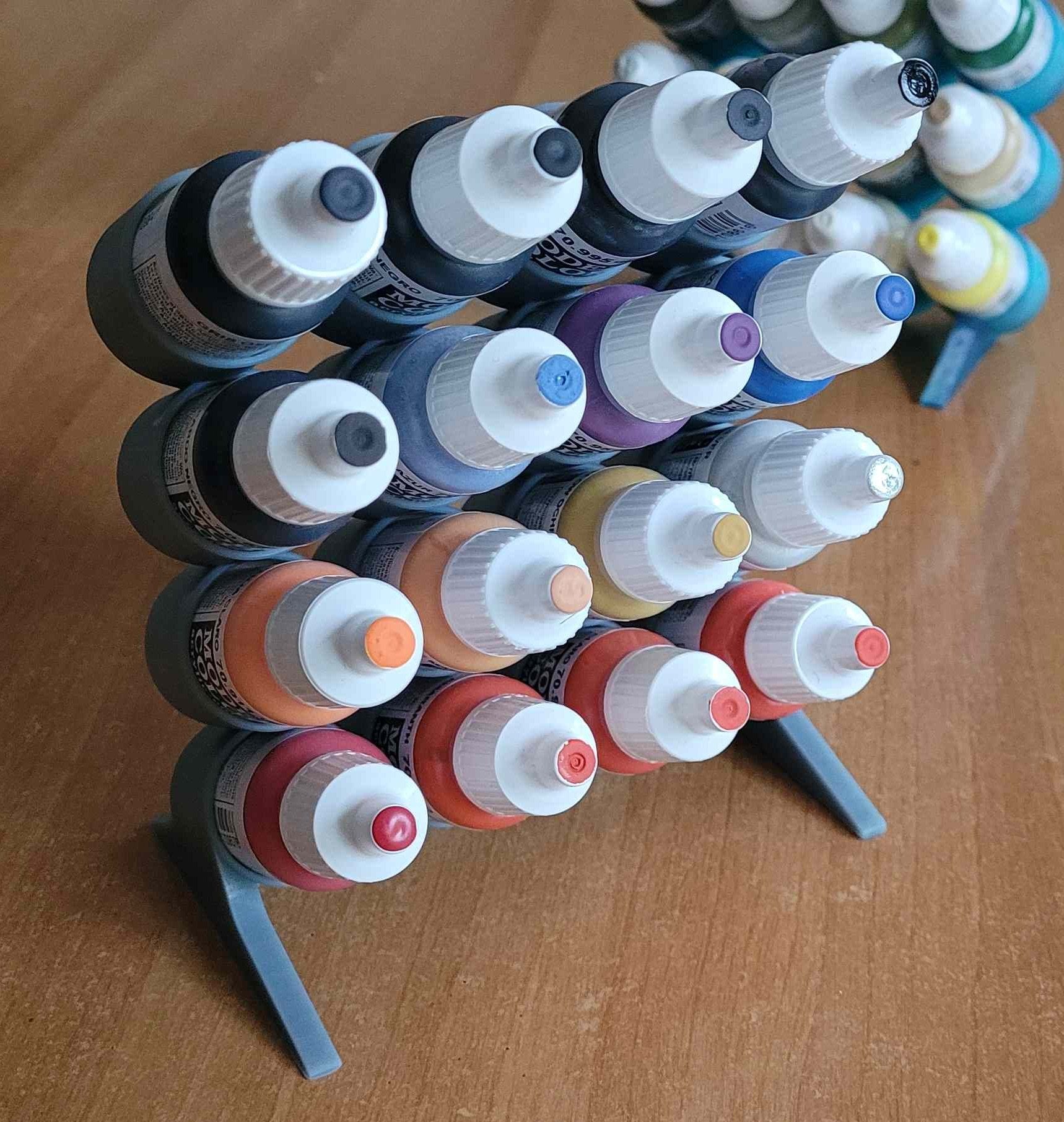 Standalone Paint Bottle Holder 4x4 (Vallejo/Citadel Compatible)