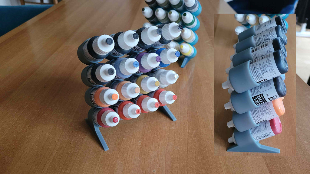 Standalone Paint Bottle Holder 4x4 (Vallejo/Citadel Compatible)