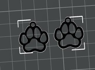 Paw Print Earrings