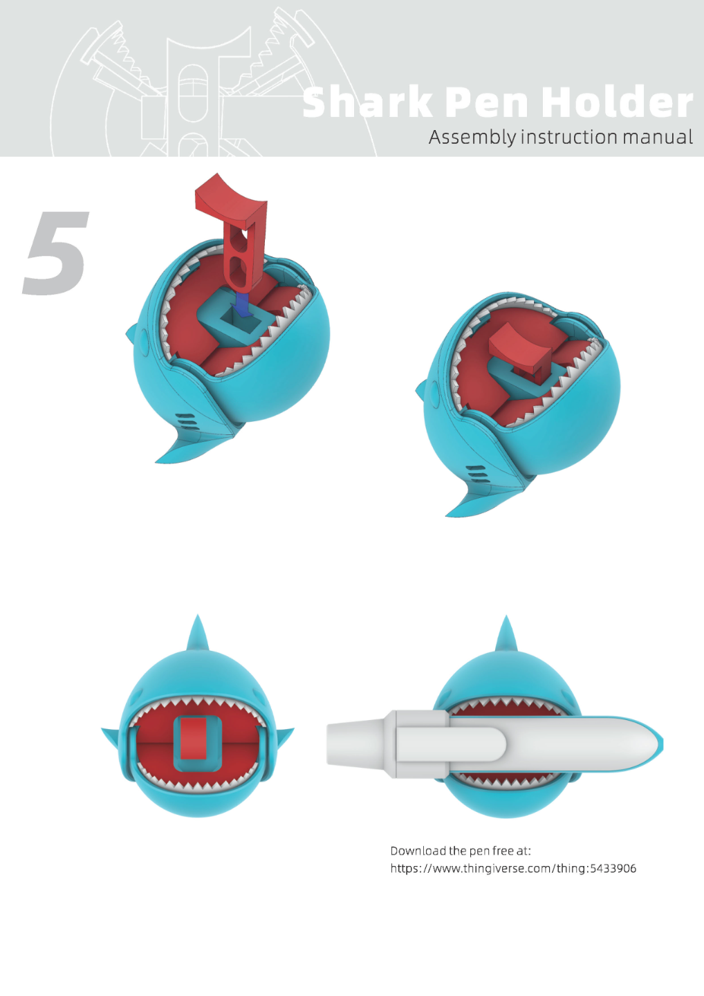 Shark Pen Holder